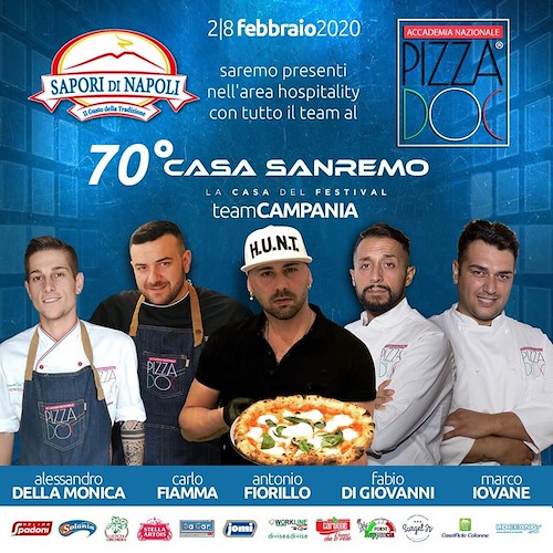 Da Cetara a “Casa Sanremo”, Carlo Fiamma de “Il Piennolo” sfornerà le sue pizze per il Festival
