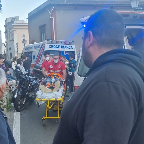 Incidente a Cetara, motociclista in ospedale /foto
