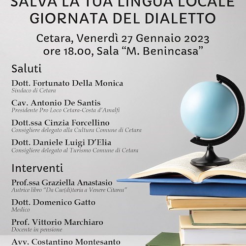 “Salva La Tua Lingua Locale”: 27 gennaio Cetara organizza una Giornata del Dialetto