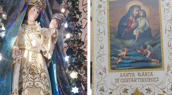 A Cetara l'inizio della Novena in onore della Madonna di Costantinopoli e alzata del panno
