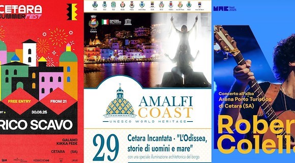 Cetara si illumina nell'ultimo weekend di agosto: tre giorni di musica, arte e spettacolo